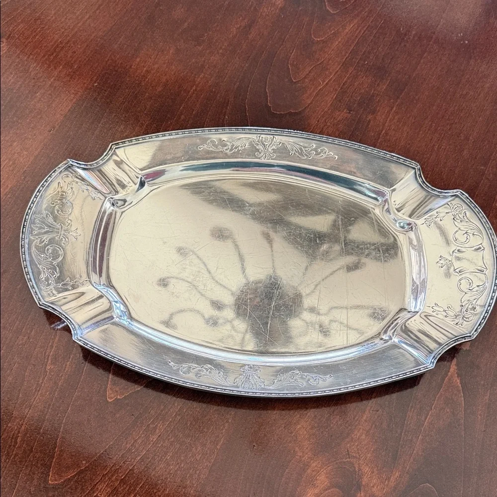 W.D.SMIDT Co.Elegant Silver Plated Serving Tray, EUC